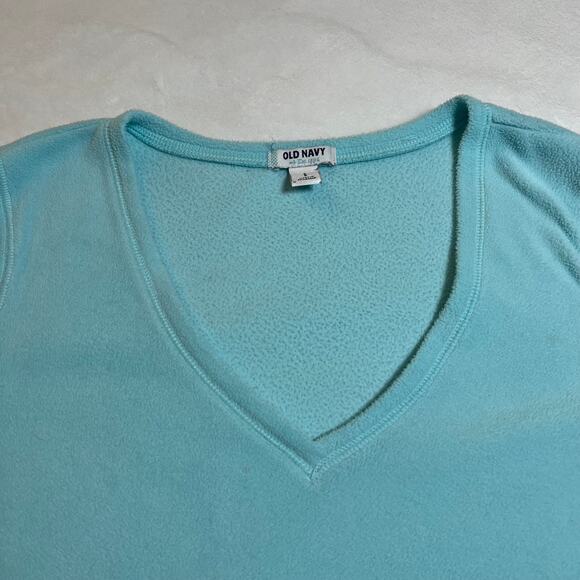 Old Navy V-Neck Fleece Pullover Top Size Small Layer Casual Cozy Winter - Picture 3 of 9